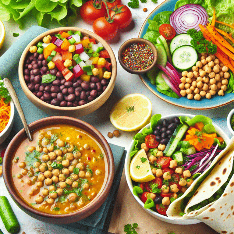 Deliciosos almuerzos veganos con legumbres para un aporte nutritivo