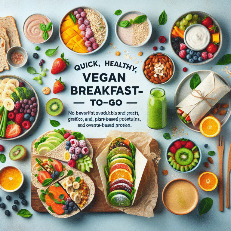 Desayunos veganos saludables y rápidos para llevar
